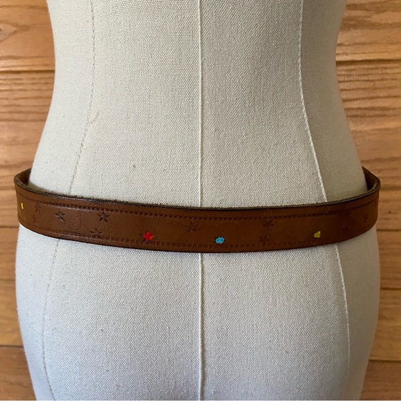 Vintage star tooled leather belt - Picture 4 of 5